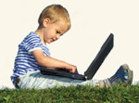 Boy and laptop